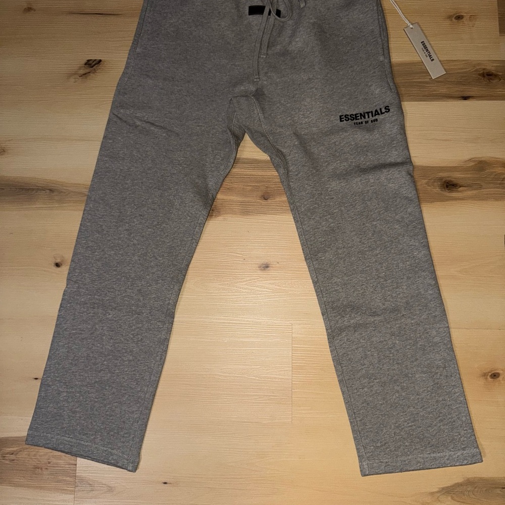 Essentials Dark Oatmeal Uncuffed Sweatpants